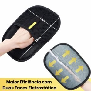 Luvas para Remoção de Pêlos de Animais de Estimação Escova de luva de depilação bidirecional sem estática