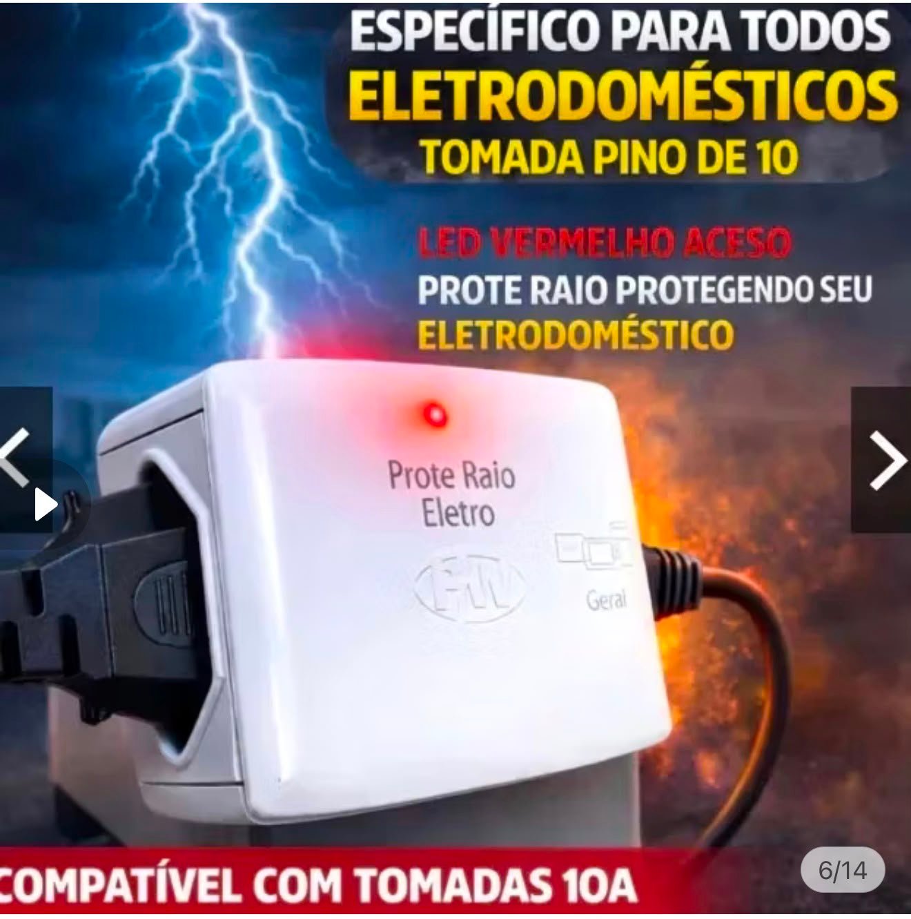 Protetor Contra Raios surtos picos - alta tensão - Eletro