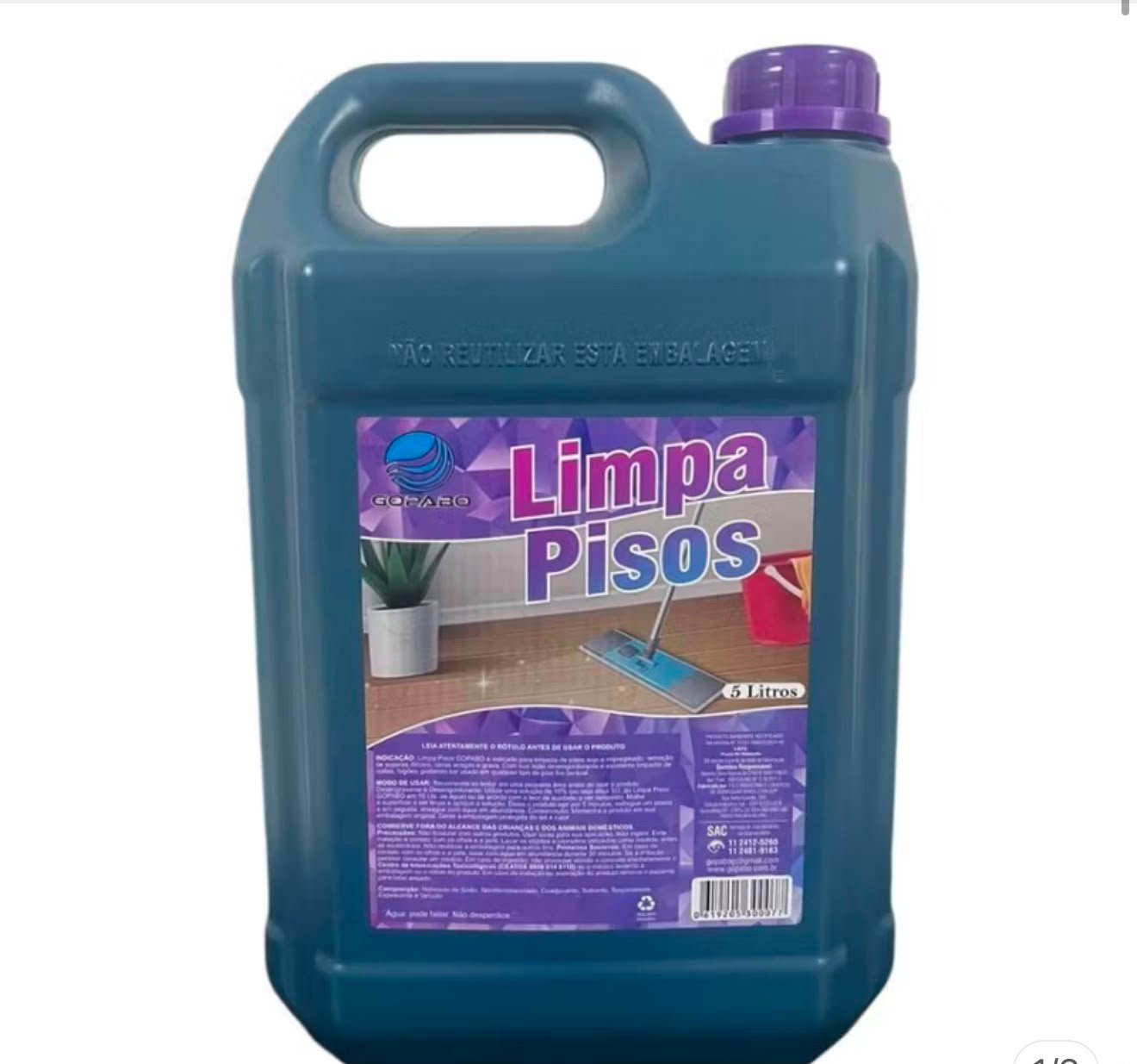 Limpa Piso Cerâmicas Azulejos Porcelanatos Profissional - 5 Litros