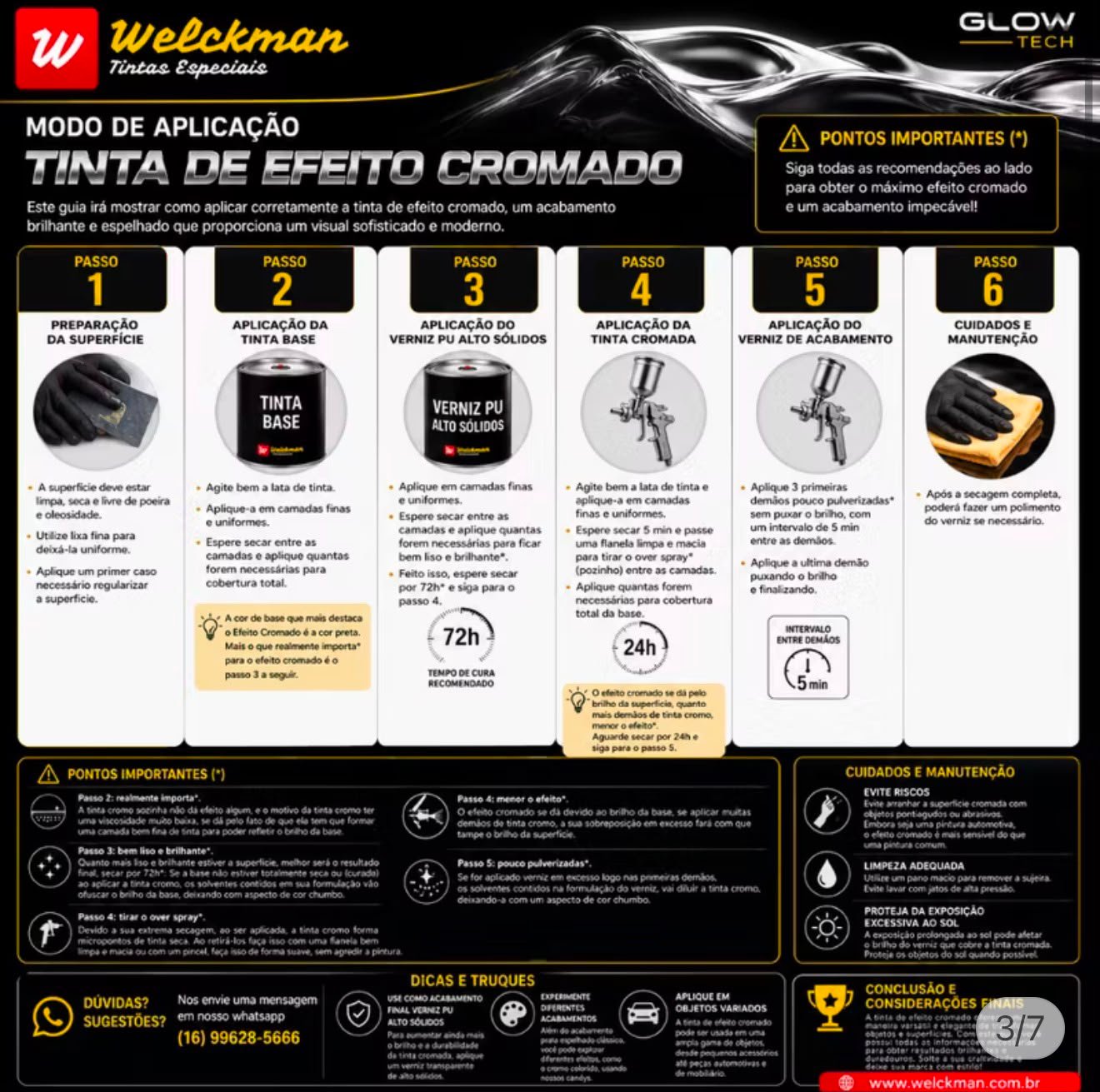 Tinta De Efeito Cromado Automotivo - Efeito Cromo - Pinta Roda, Carro, Farol, Plástico, Madeira - Uso Geral (FRASCO COM 500ML) - Imagem 5